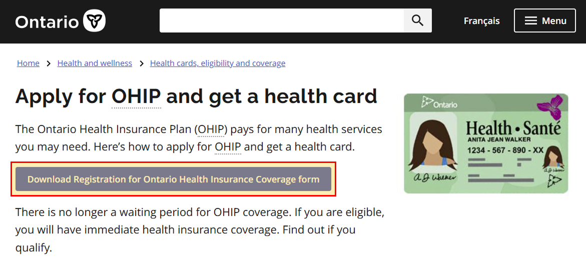 OHIP Form KR OHIP Form KR